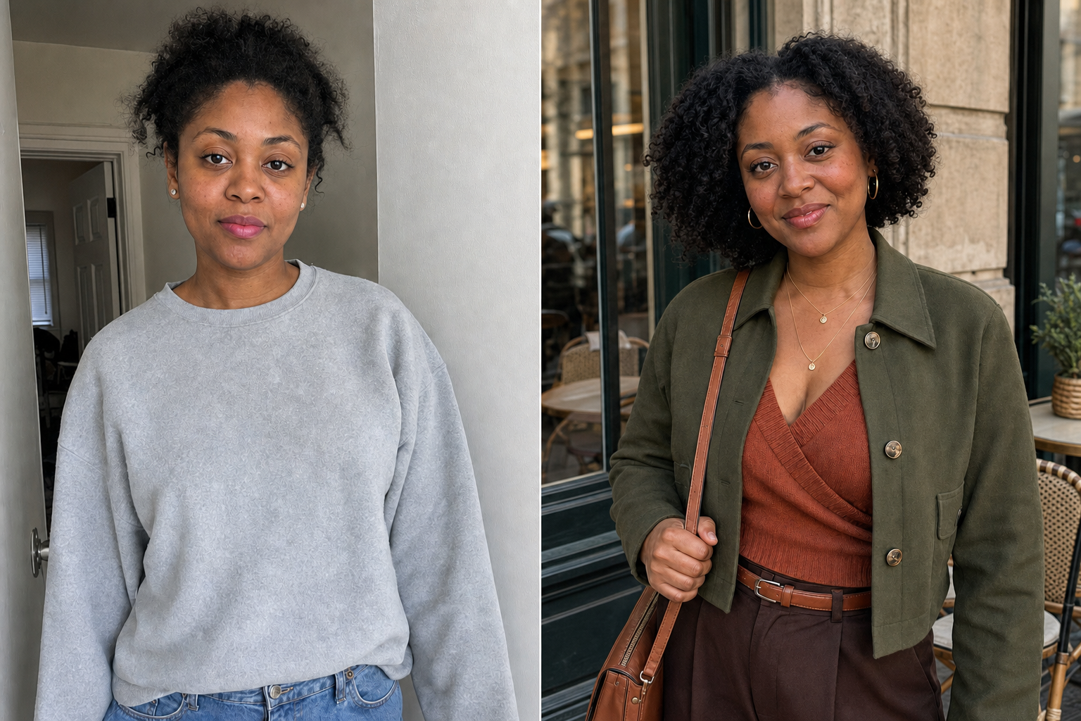 Amara before seasonal color styling